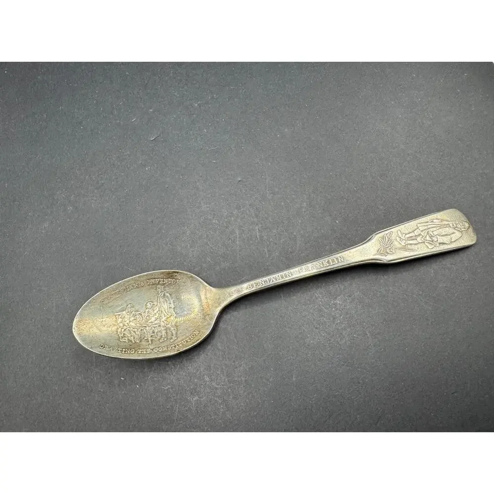 Vintage International Distinguished Americans Silver Spoon Benjamin Franklin
